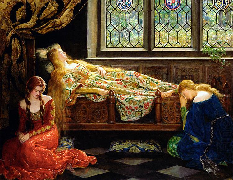 The sleeping beauty, John Maler Collier